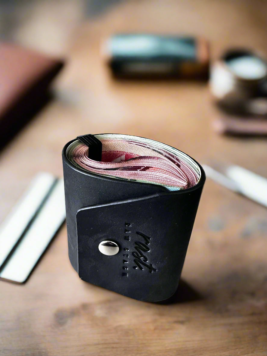Black leather wallet